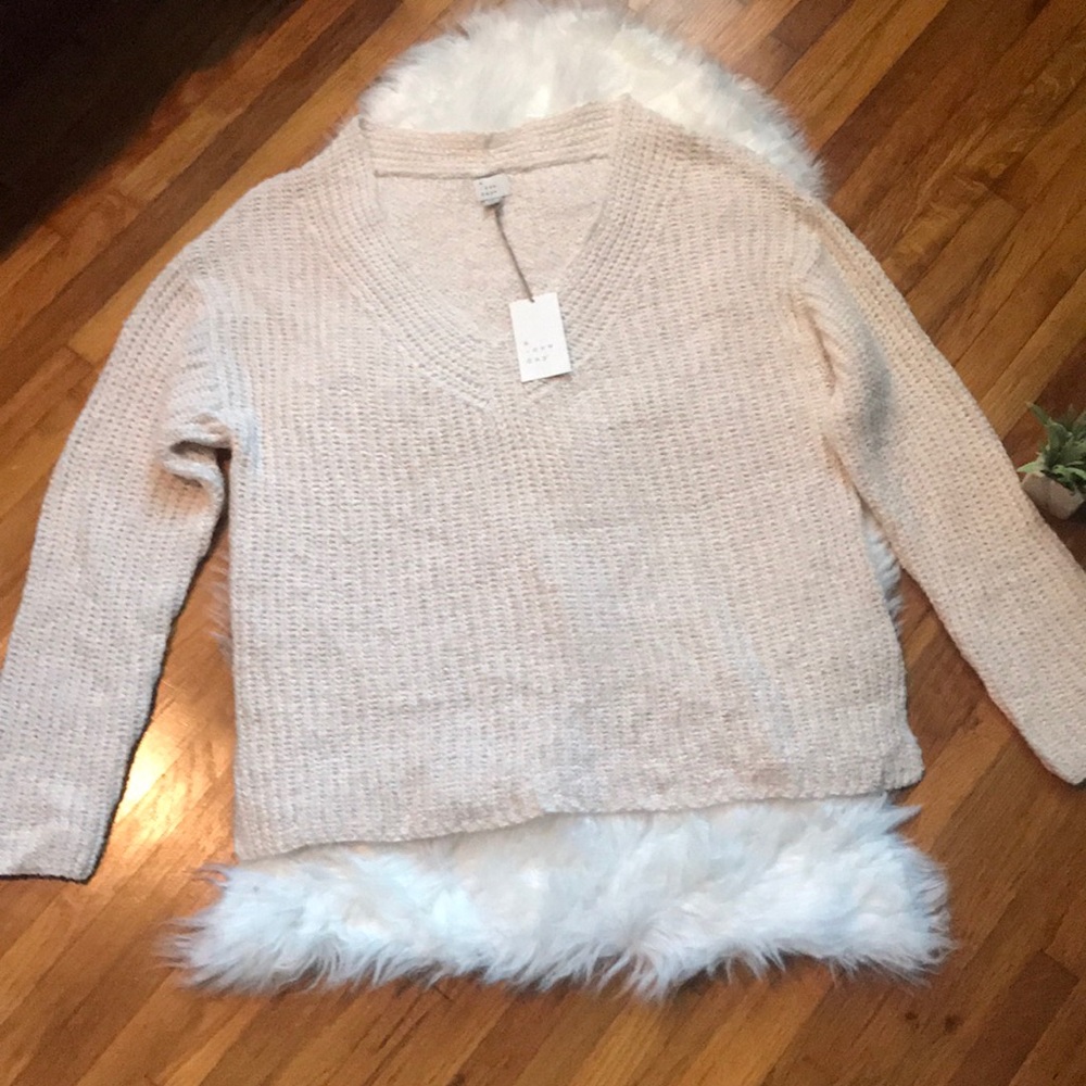 A New Day Knit V-Neck Pullover